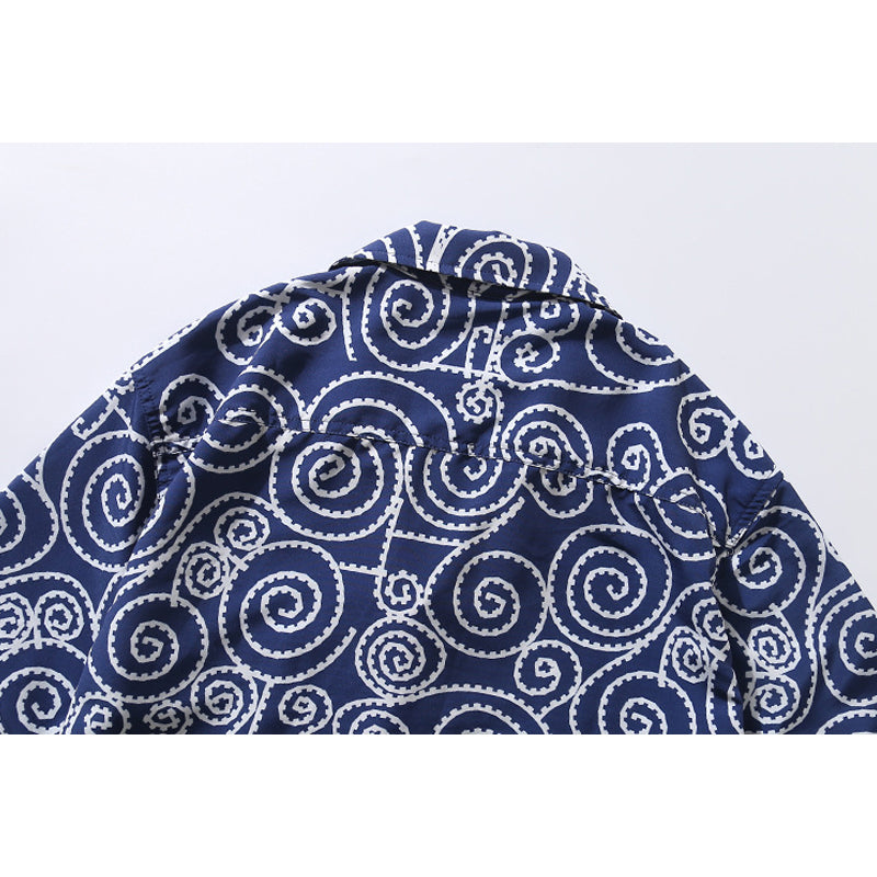 New summer line dot print short sleeve shirt