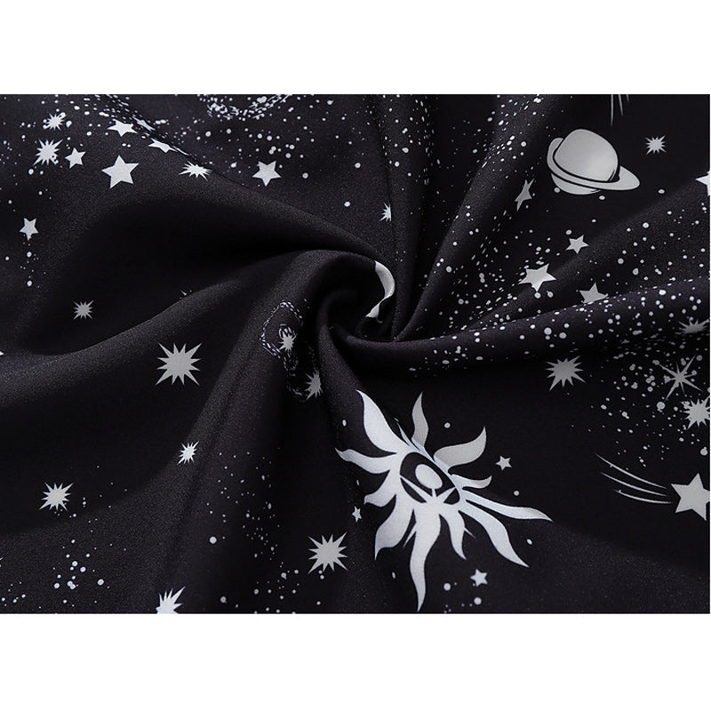 Space/Sky Print Short Sleeve Shirt