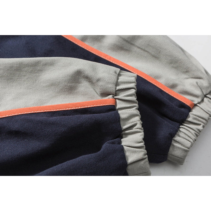 Alphabet-switched color-coordinated embroidered jacket