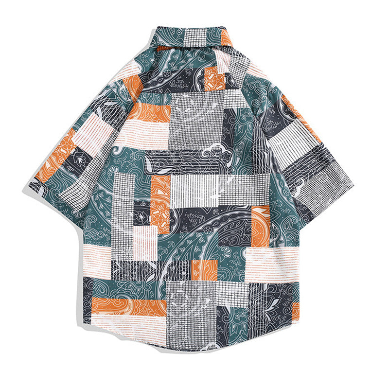 Switch print aloha short sleeve shirt