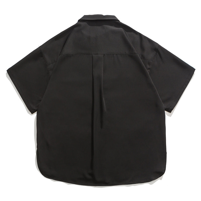 Double-button short-sleeved work shirt, available in 3 colors