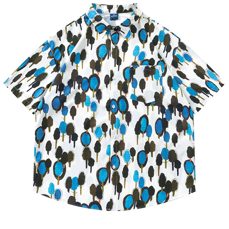 New for summer: Forest print short-sleeved shirt