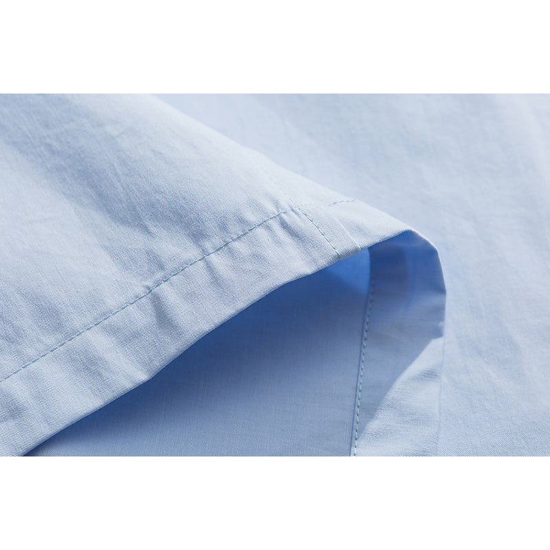 Drawcord pocket cotton short sleeve shirt available in 3 colors