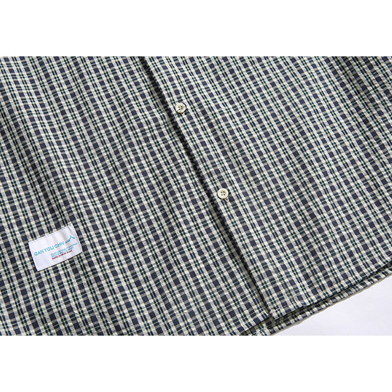 Easy-to-match checkered short-sleeved shirt
