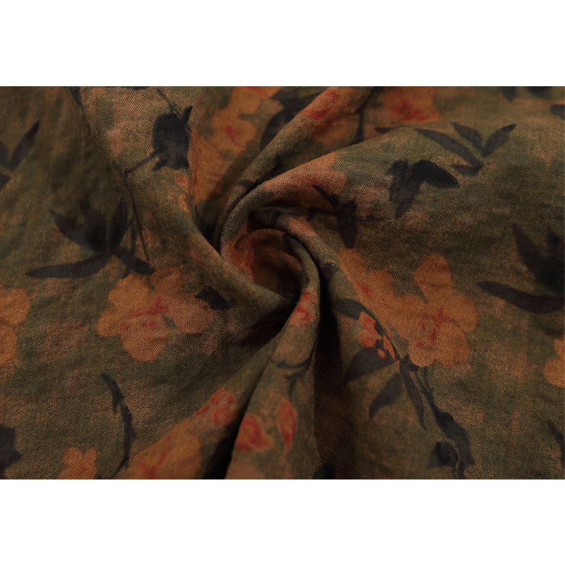 New! INS Popular Retro Floral Short Sleeve Shirt