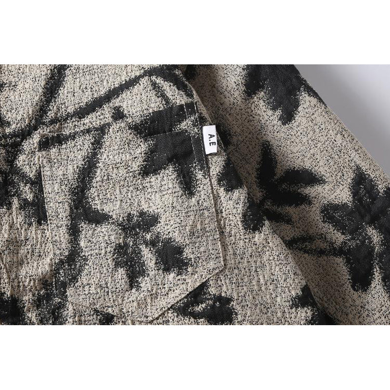 Original ink painting style print one-tone shirt
