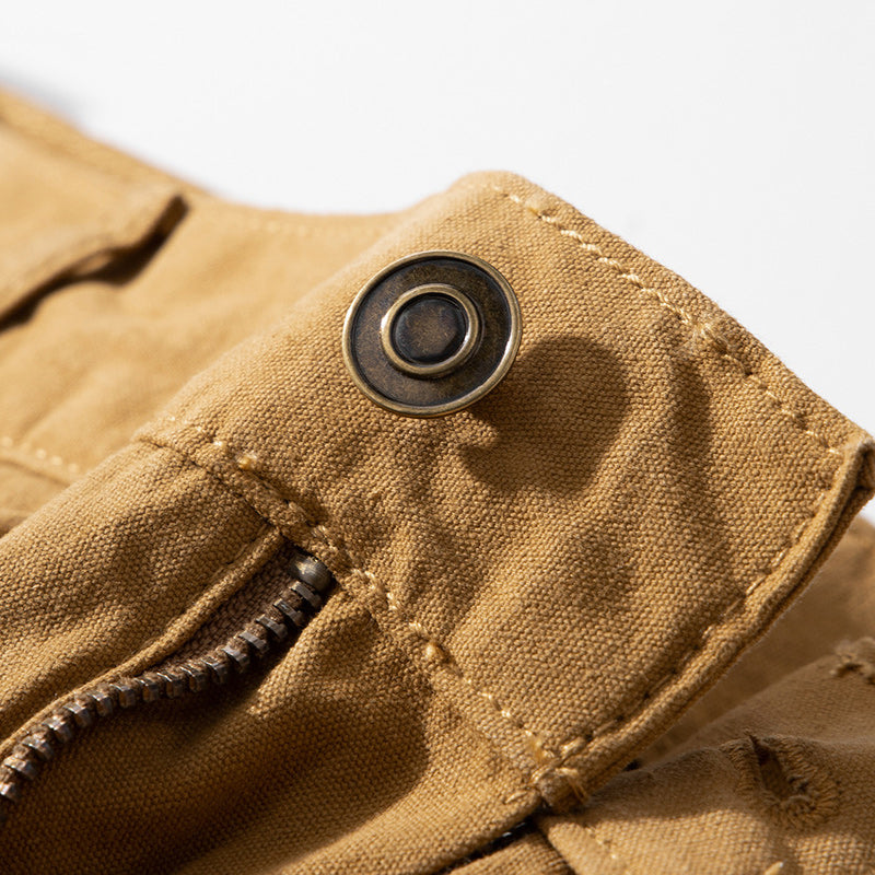 Piqué canvas multi-pocket work pants