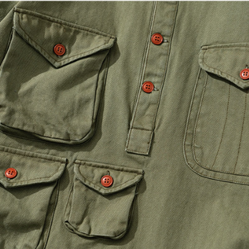 m51 light jacketプルオーバー多ポケットシャツ