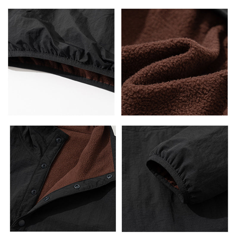 2-in-1 suede jacket, casual, double-sided, warm coat