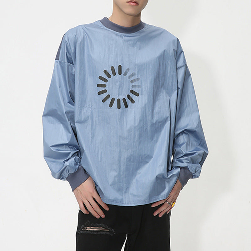 Three-color print fashion long-sleeved T-shirt
