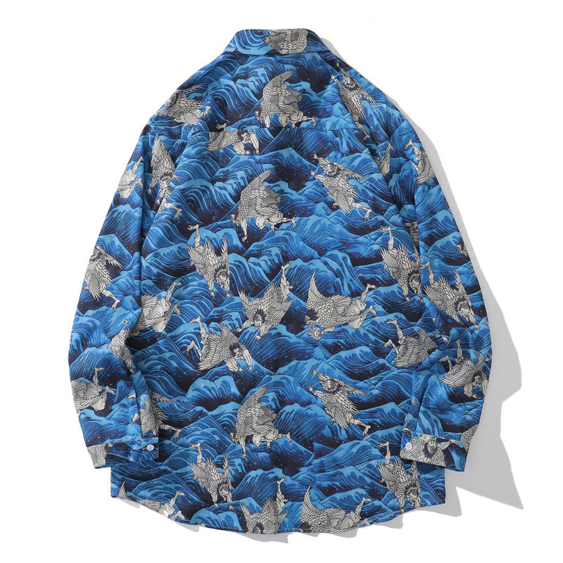 New Autumn Print Long Sleeve Shirt