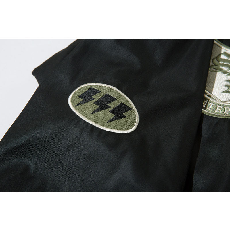 American casual embroidered alphabet flight jacket