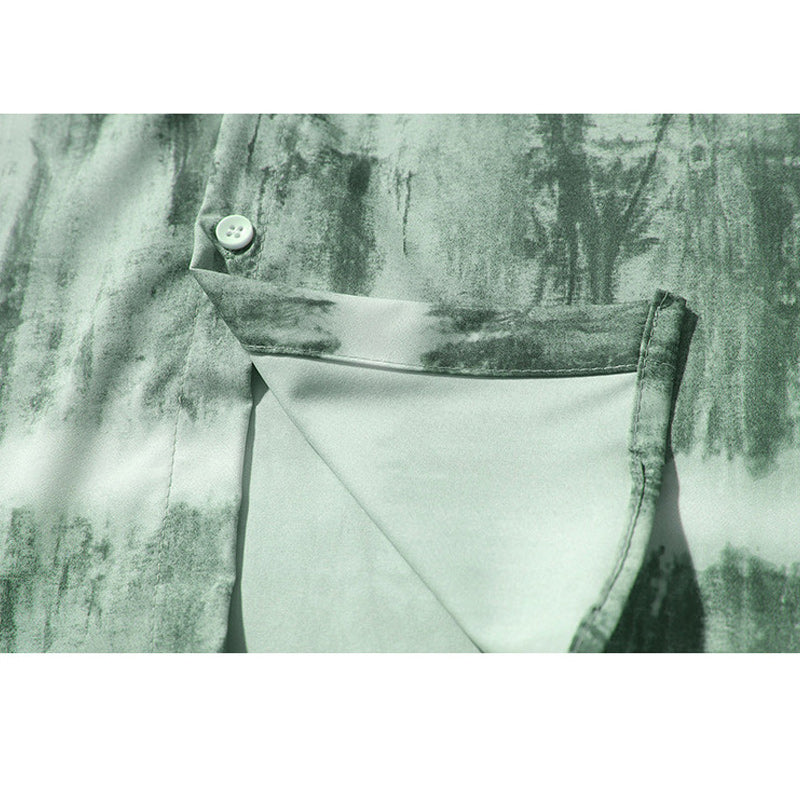 Unique tie-dye short-sleeved shirt