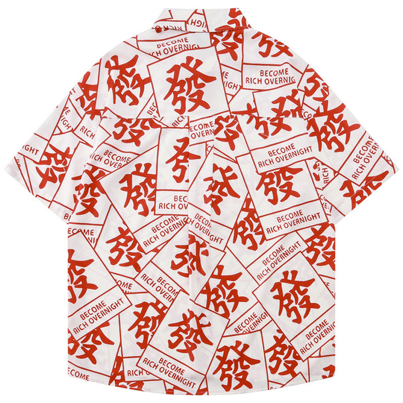 New summer letter print short sleeve shirt