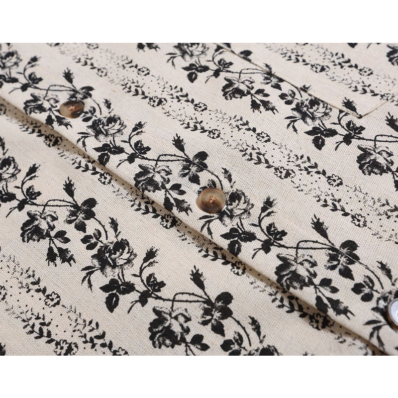 New for summer: floral print short-sleeved shirt