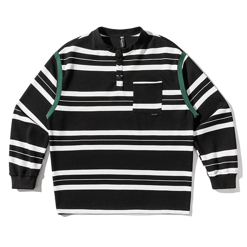 Color-coordinated horizontal striped autumn fashion hoodie
