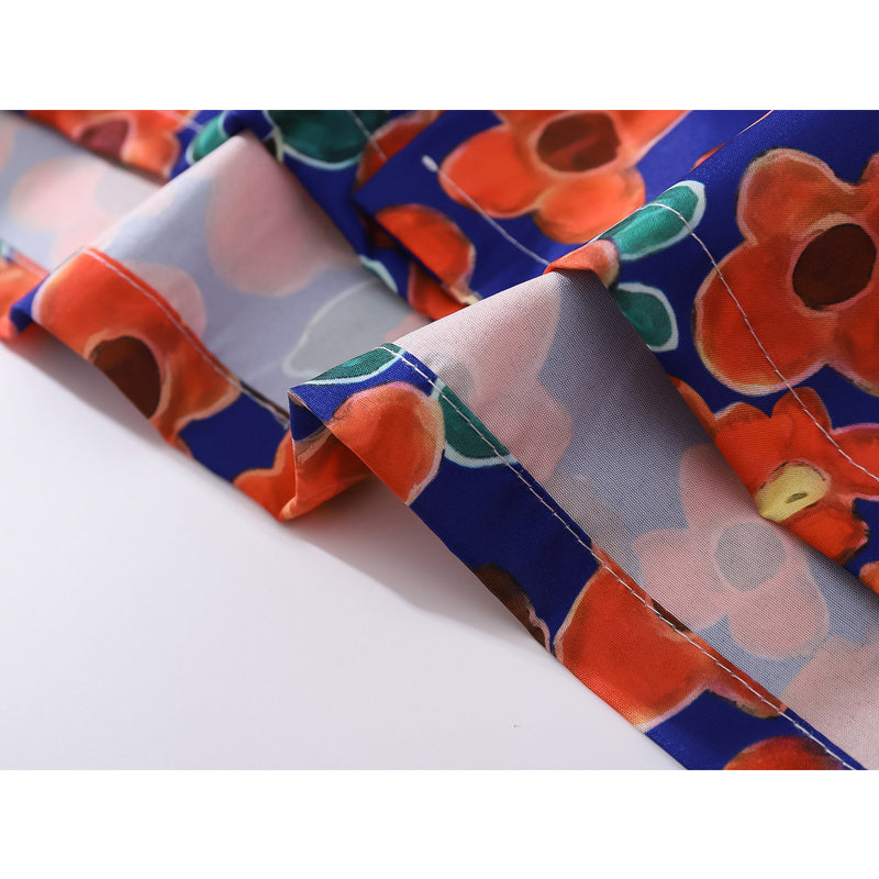 New for summer: floral print short-sleeved shirt