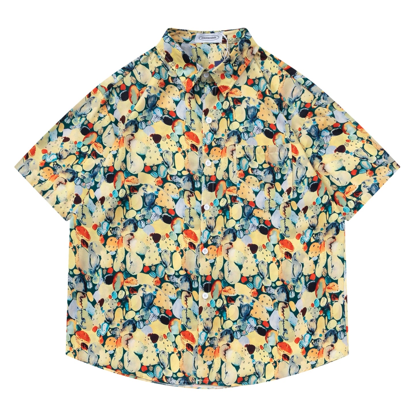A Hawaiian print short-sleeved shirt perfect for summer