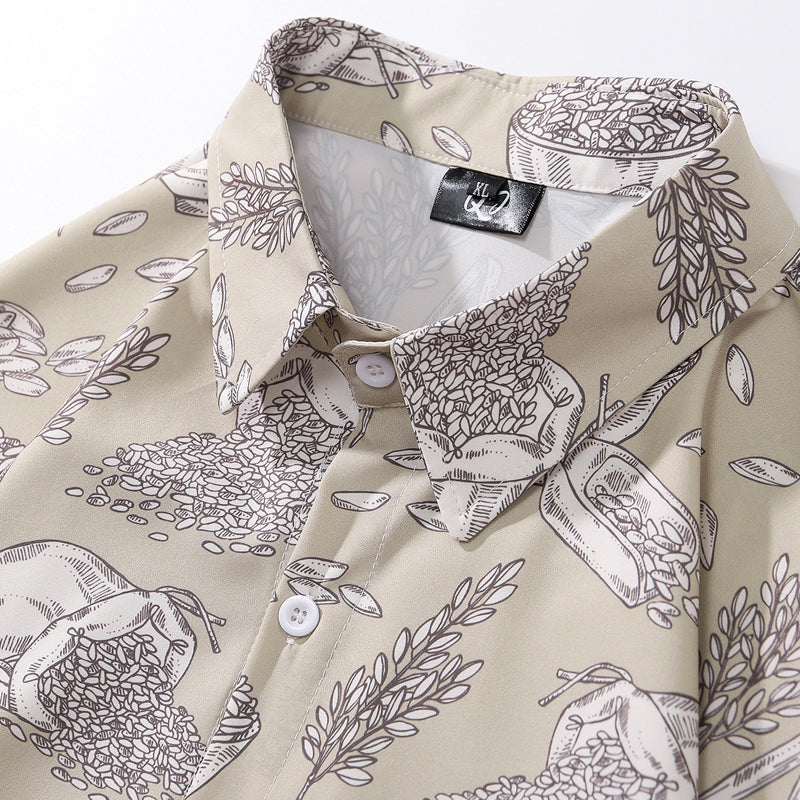 New Autumn Collection "Harvest" Long Sleeve Print Shirt