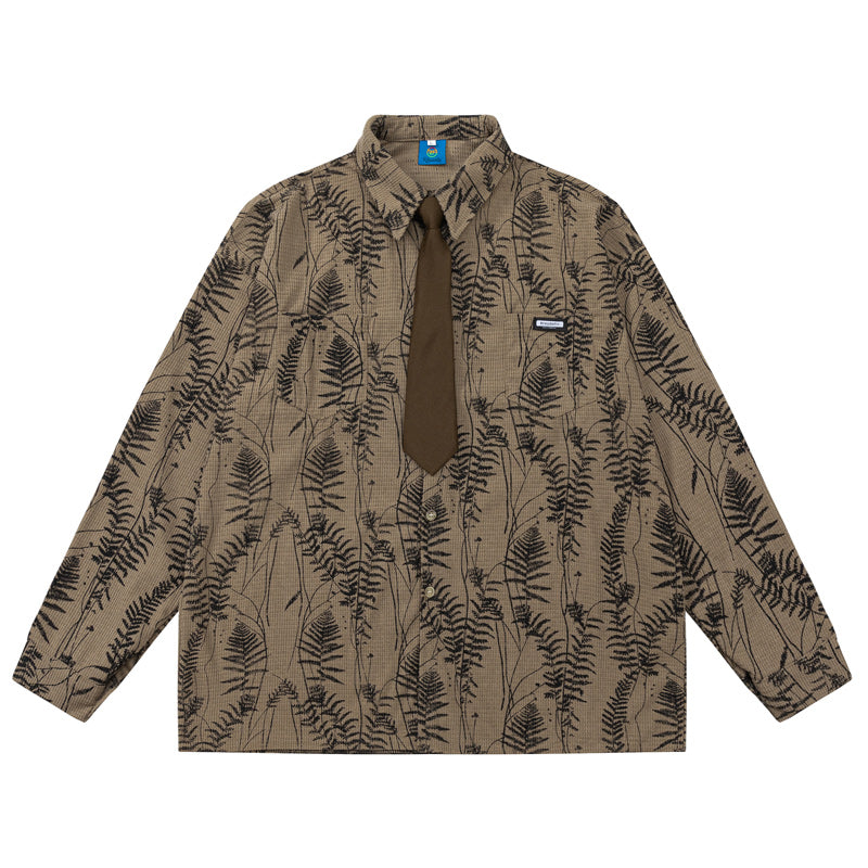 New for Autumn: Long-sleeved shirt with neck tie