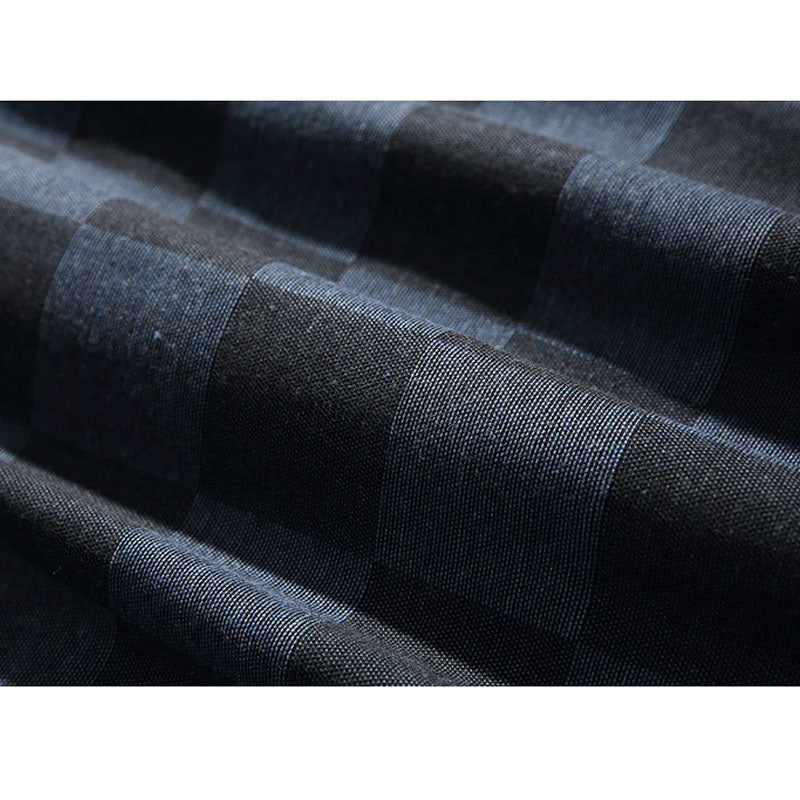 Gingham check work shirt with loop rope