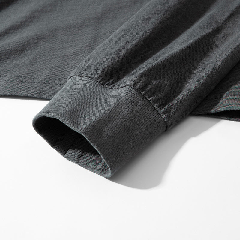 Available in various colors, this slub fabric henley raglan T-shirt