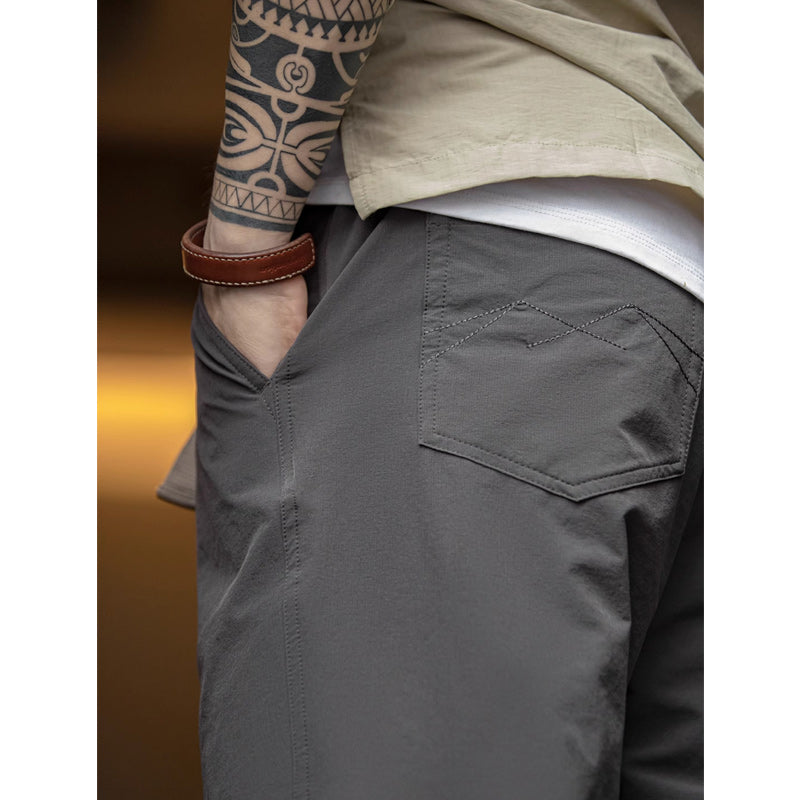 Urban outdoor ウェビングベルト付きイージーパンツ
