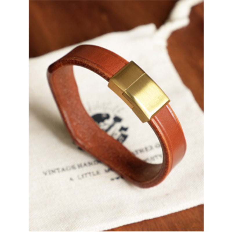 手作業 本革 S Horween Chromexcel ブレスレット