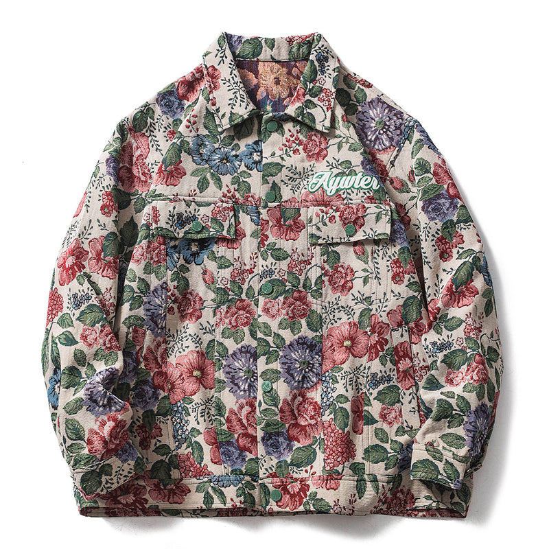 Embroidered American Vintage Coat Cargo Jacket