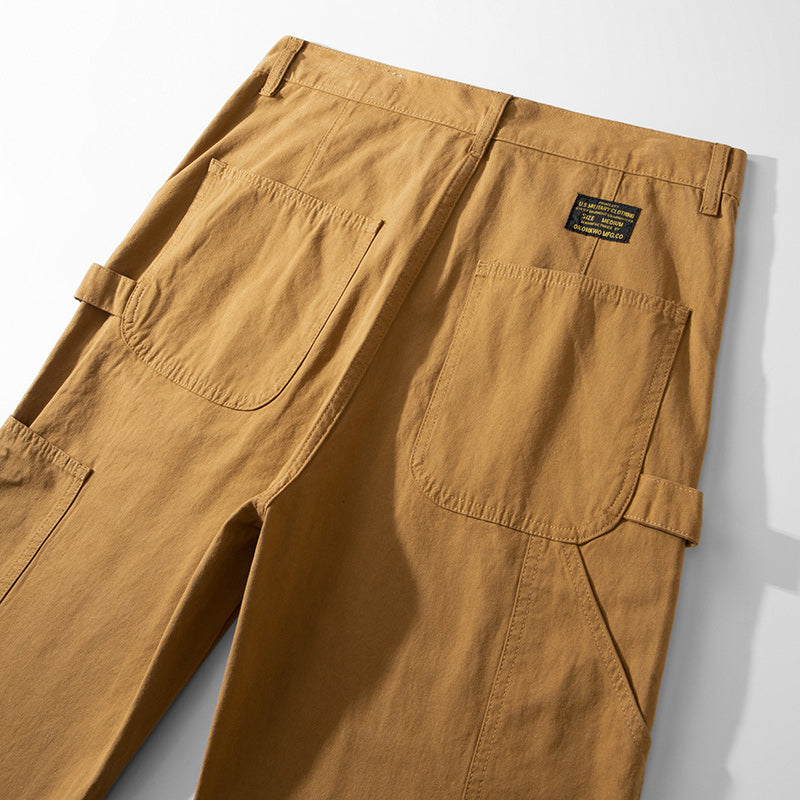Piqué canvas multi-pocket work pants