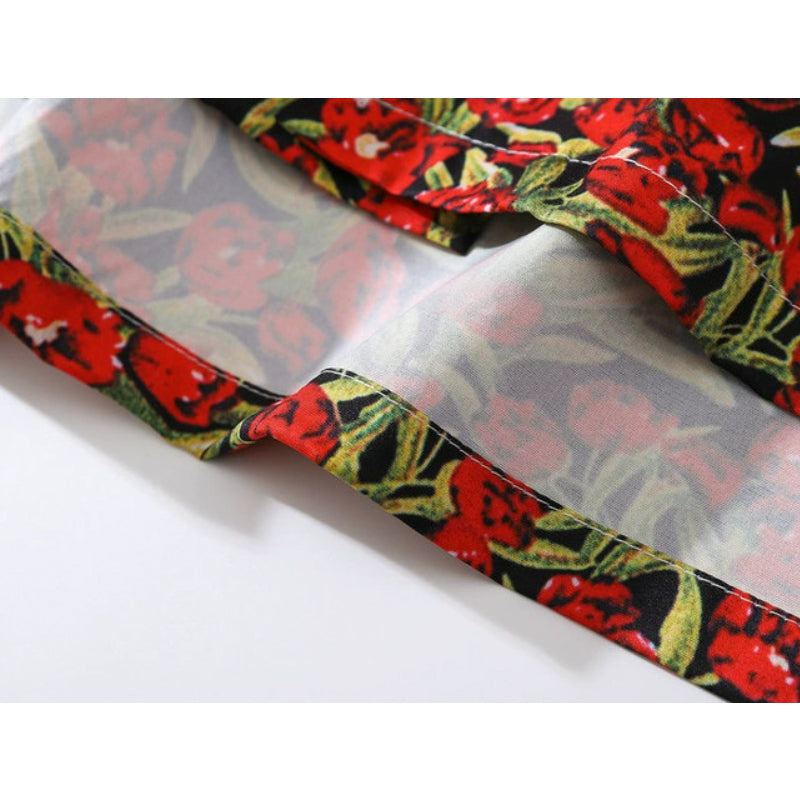 New for summer: floral print short-sleeved shirt