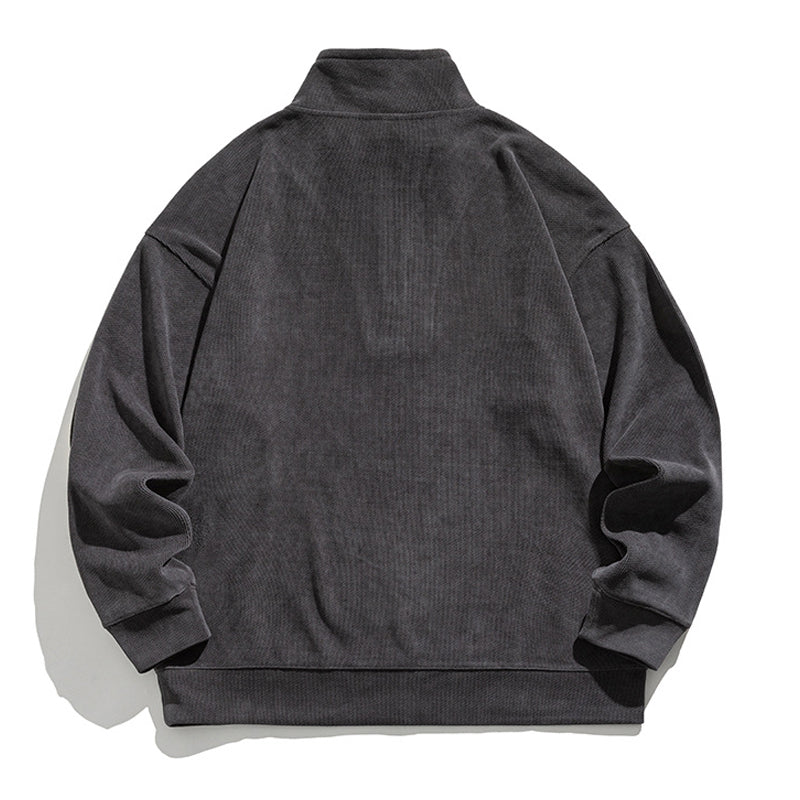 Fashionable stand-up collar zipper hoodie