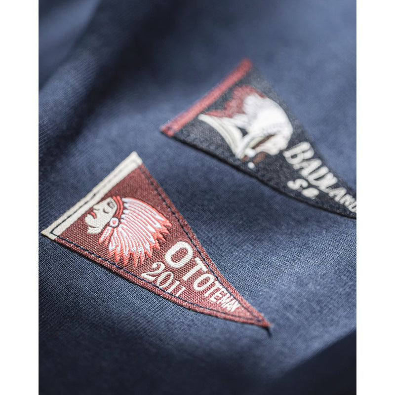 レトロ無地ハイネック長Tシャツ