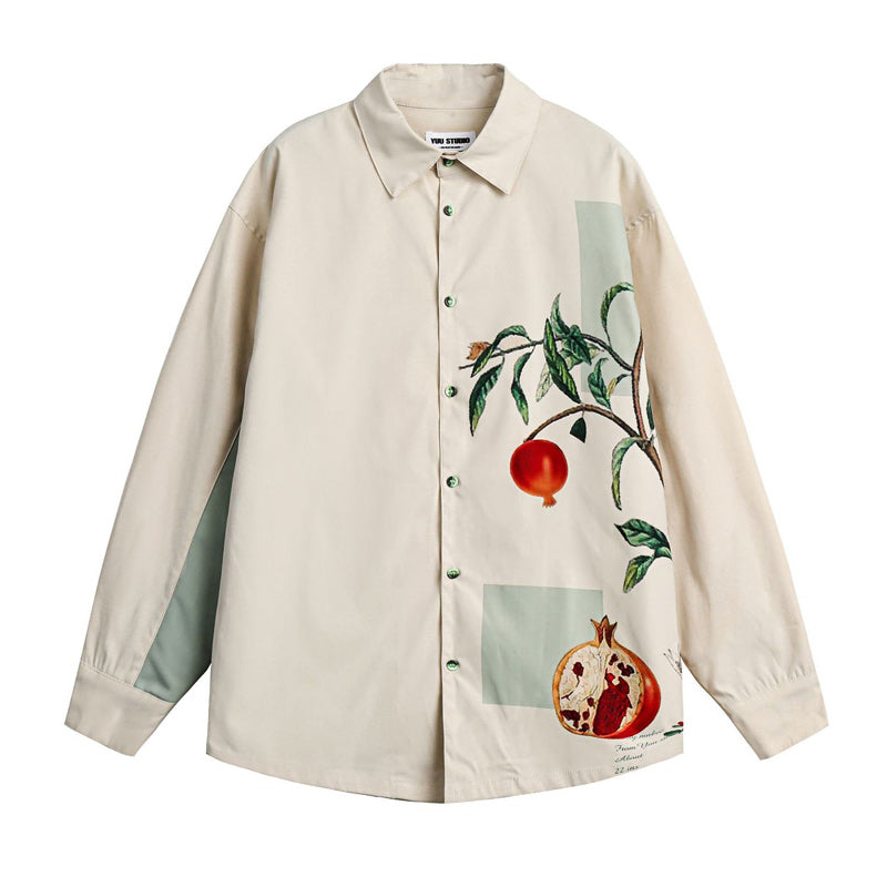 New for Autumn: Pomegranate Print Long Sleeve Shirt