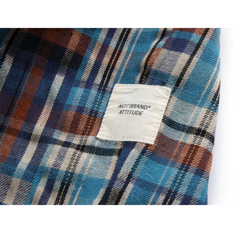New Summer Check Cotton Short Sleeve Shirt