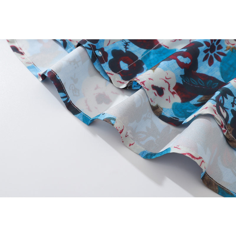 New Autumn Collection: Full Bloom Blue Long Sleeve Shirt