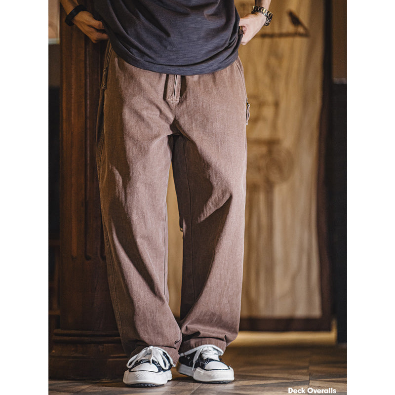1930s Herringbone Twill Deck Overalls, Washed