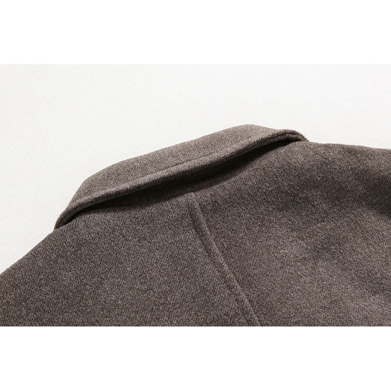 Classic casual twill jacket with turn-down collar