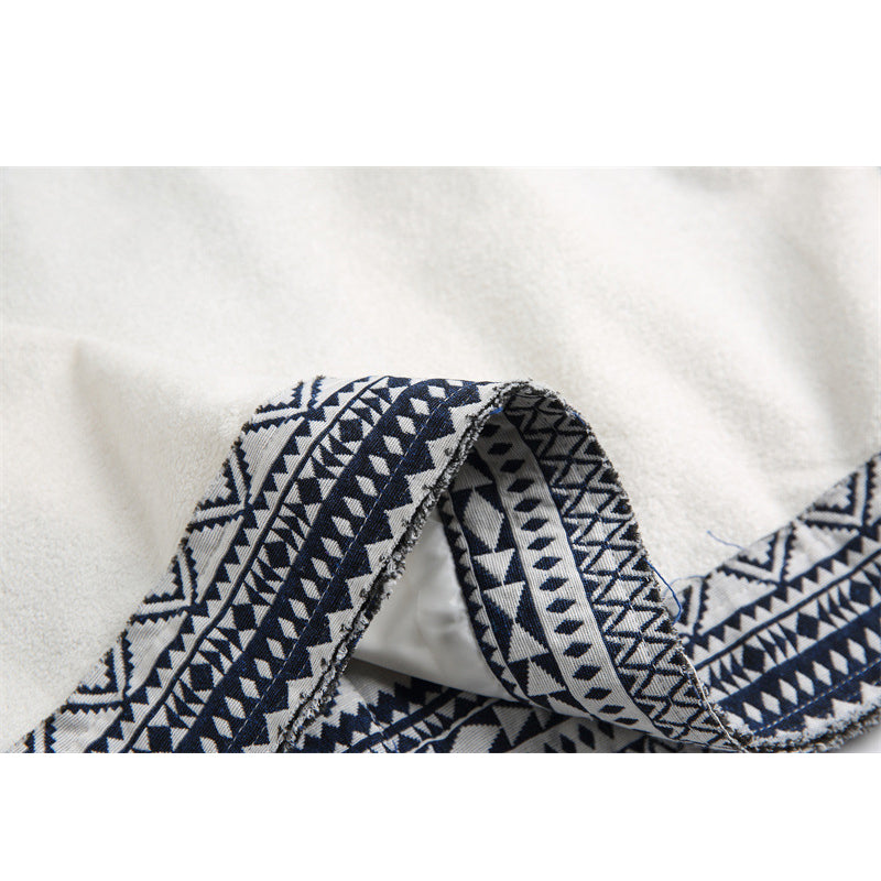 Ethnic switch lapel coat casual jacket