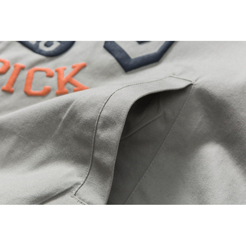 Alphabet-switched color-coordinated embroidered jacket