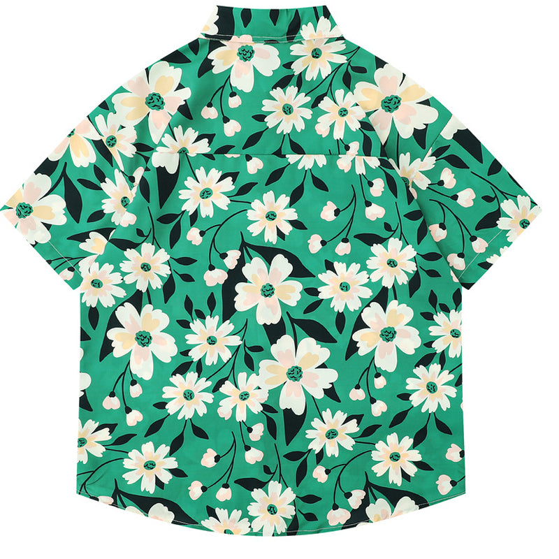 New for summer: floral print short-sleeved shirt