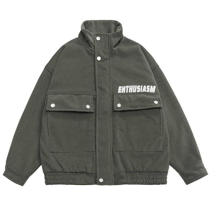 American casual alphabet print jacket