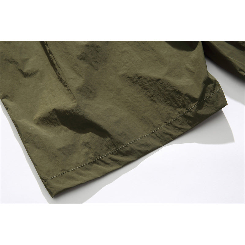 Loose casual army green shorts