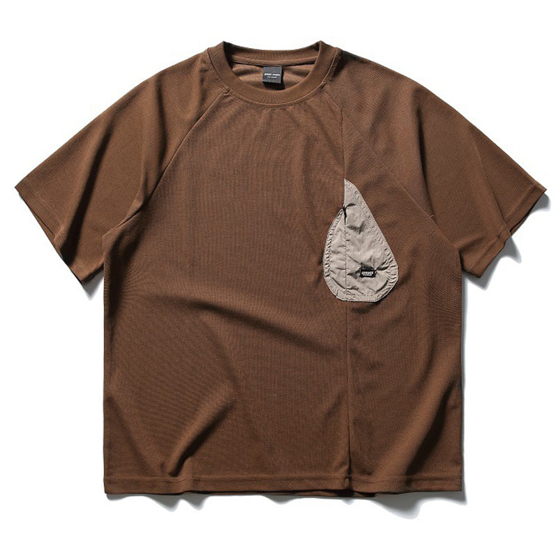 夏新作配色切替2色展開Tシャツ