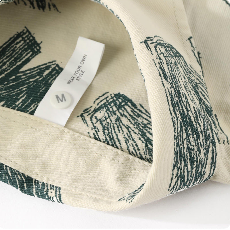 Alphabet print aloha shirt
