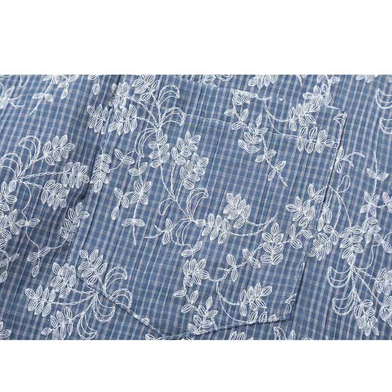 New summer floral print short sleeve shirt