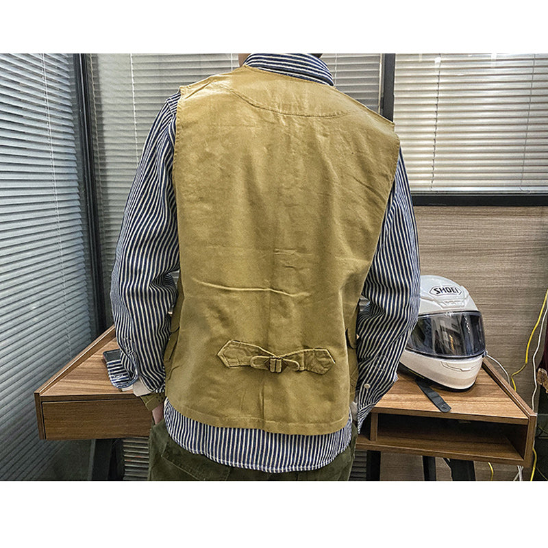 春新作アメカジ無地ベスト
