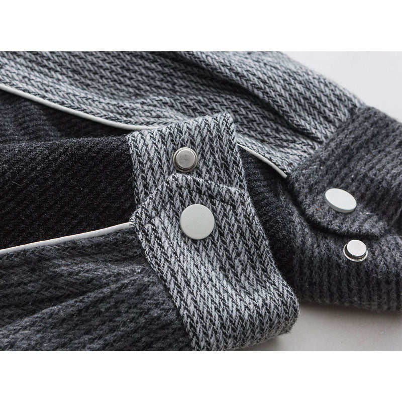 Loose-fitting alphabet embroidered jacket