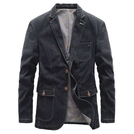 Coverall denim business coat