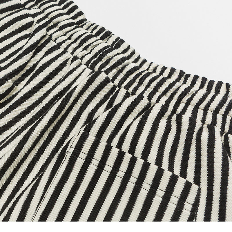New Summer Striped Knit Shorts